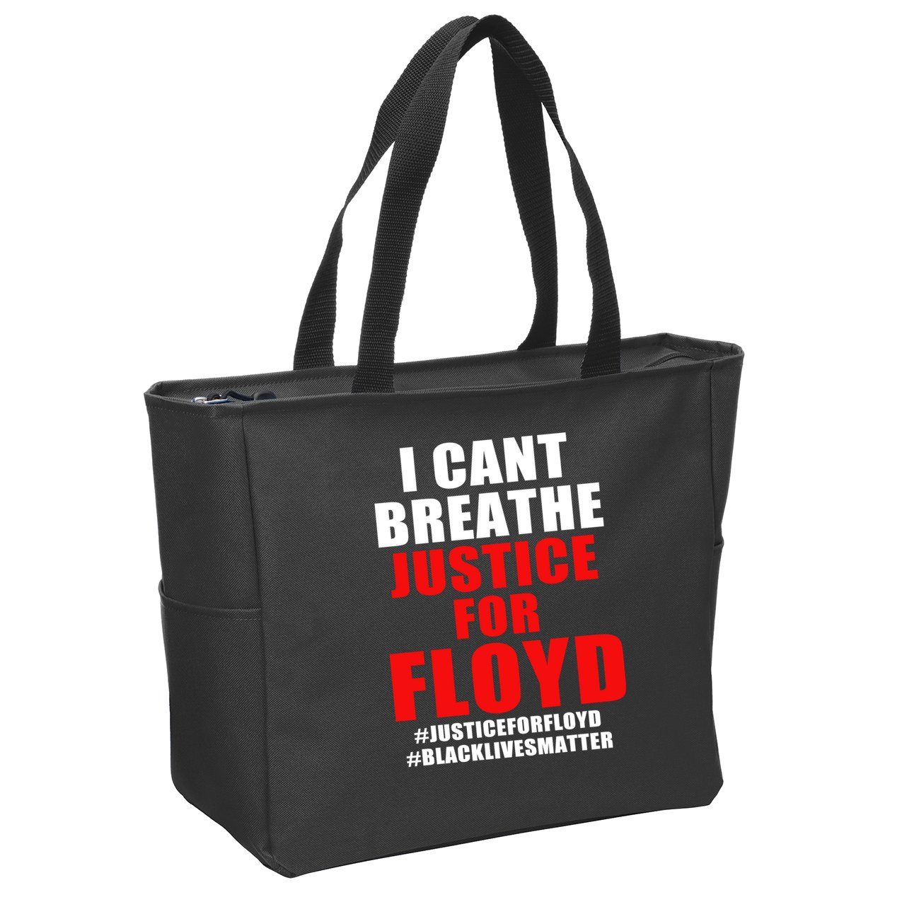 I Can't Breathe Justice For Floyd Zip Tote Bag