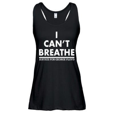 I Can't Breathe Justice For George Floyd Support BLM Ladies Essential Flowy Tank