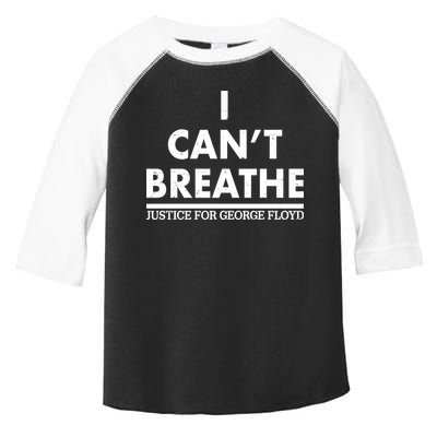 I Can't Breathe Justice For George Floyd Support BLM Toddler Fine Jersey T-Shirt