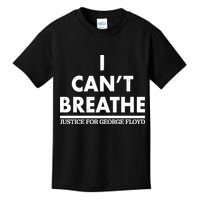 I Can't Breathe Justice For George Floyd Support BLM Kids T-Shirt
