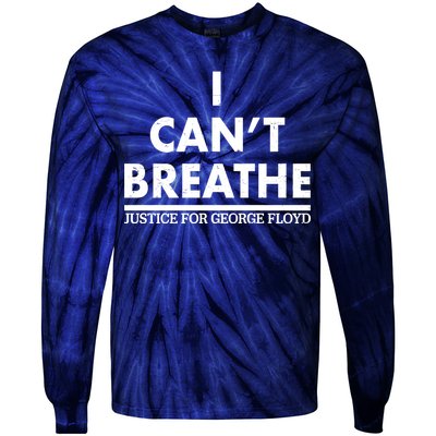 I Can't Breathe Justice For George Floyd Support BLM Tie-Dye Long Sleeve Shirt