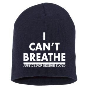 I Can't Breathe Justice For George Floyd Support BLM Short Acrylic Beanie