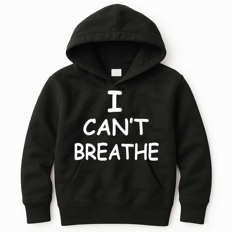 I Can't Breathe Protest Black Lives Matter Message Kids Hoodie