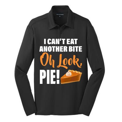 I Can't Eat Another Bite Oh Look PIE! Silk Touch Performance Long Sleeve Polo