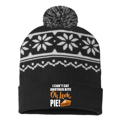 I Can't Eat Another Bite Oh Look PIE! USA-Made Snowflake Beanie