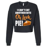I Can't Eat Another Bite Oh Look PIE! Cropped Pullover Crew