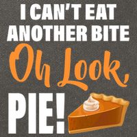 I Can't Eat Another Bite Oh Look PIE! Cotton Canvas Backpack