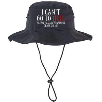 I Can't Go To Hell Satan Has A Restraining Order On Me Bucket Hat