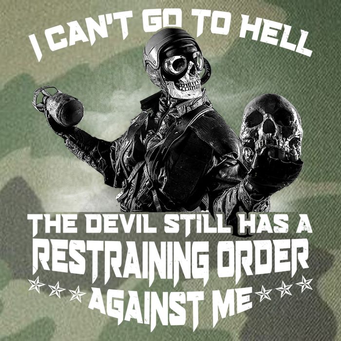 I Can't Go To Hell The Devil Has A Restraining Order Against Me Legacy Tie Dye Trucker Hat