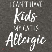 I Can't Have Kids My Cat Is Allergic Cotton Canvas Backpack