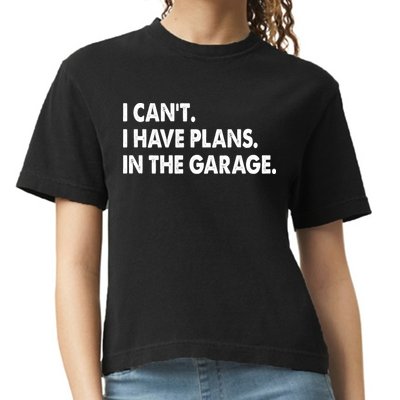 I Can't Have Plans In the Garage Comfort Colors Boxy T-Shirt