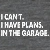 I Can't Have Plans In the Garage Flat Bill Trucker Hat