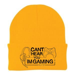 I Can't Hear You I'm Gaming Funny Gamer Knit Cap Winter Beanie