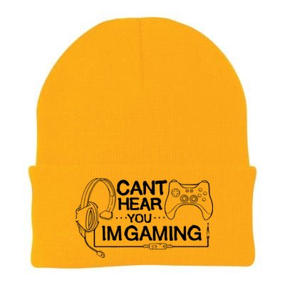 I Can't Hear You I'm Gaming Funny Gamer Knit Cap Winter Beanie