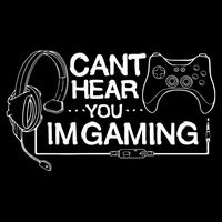 I Can't Hear You I'm Gaming Funny Gamer Drawstring Bag