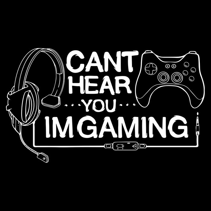 I Can't Hear You I'm Gaming Funny Gamer Drawstring Bag