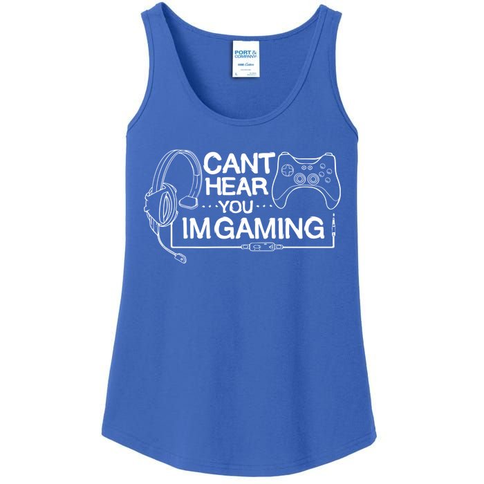 I Can't Hear You I'm Gaming Funny Gamer Ladies Essential Tank