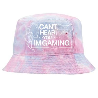 I Can't Hear You I'm Gaming Funny Gamer Tie-Dyed Bucket Hat