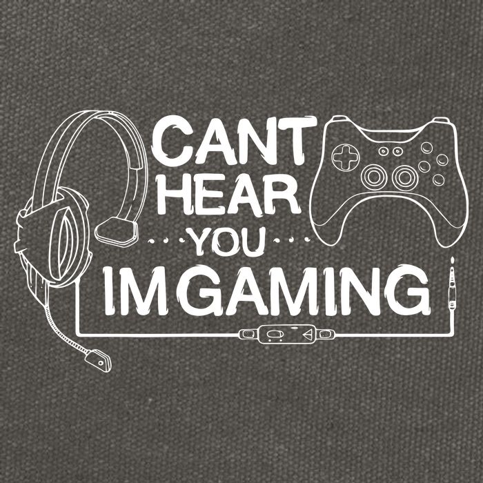 I Can't Hear You I'm Gaming Funny Gamer Cotton Canvas Backpack