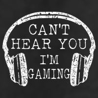 I Can't Hear You I'm Gaming Headphones Gamer 7 Panel Mesh Trucker Snapback Hat