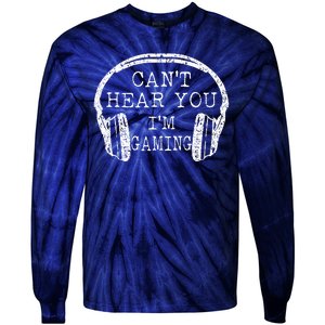 I Can't Hear You I'm Gaming Headphones Gamer Tie-Dye Long Sleeve Shirt