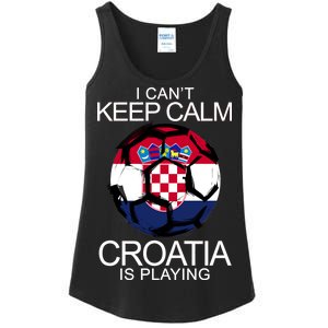 I Can't Keep Calm Croatia Is Playing Ladies Essential Tank