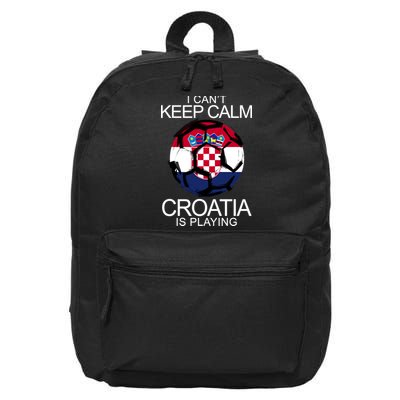 I Can't Keep Calm Croatia Is Playing 16 in Basic Backpack