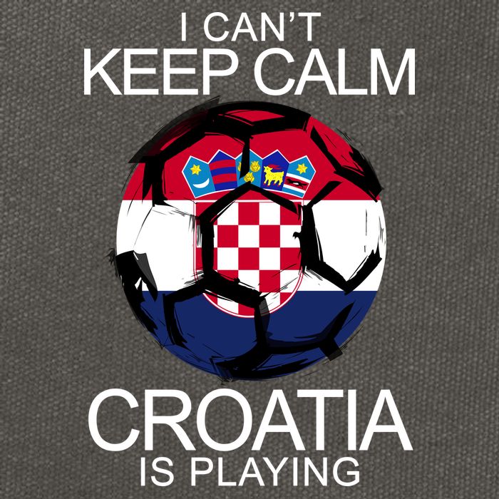 I Can't Keep Calm Croatia Is Playing Cotton Canvas Backpack