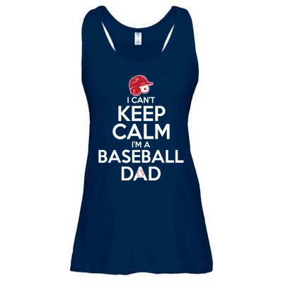 I Can't Keep Calm I'm A Baseball Dad Ladies Essential Flowy Tank