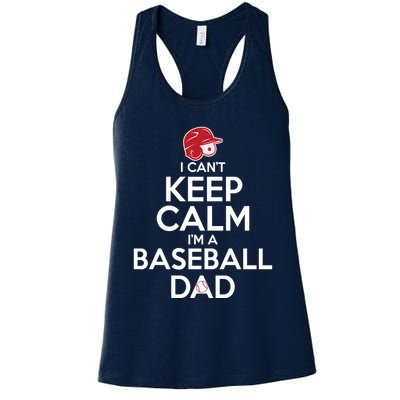 I Can't Keep Calm I'm A Baseball Dad Womens Tank Top