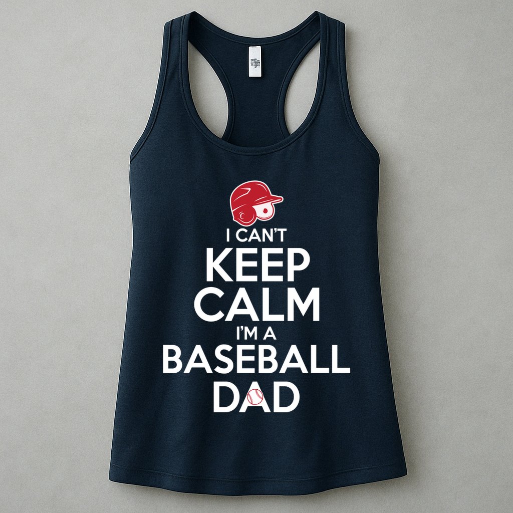 I Can't Keep Calm I'm A Baseball Dad Womens Tank Top