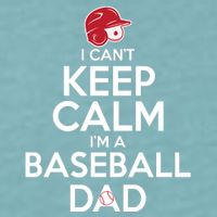 I Can't Keep Calm I'm A Baseball Dad Sueded Cloud Jersey T-Shirt