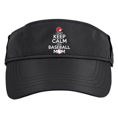 I Can't Keep Calm I'm A Baseball Mom Adult Drive Performance Visor