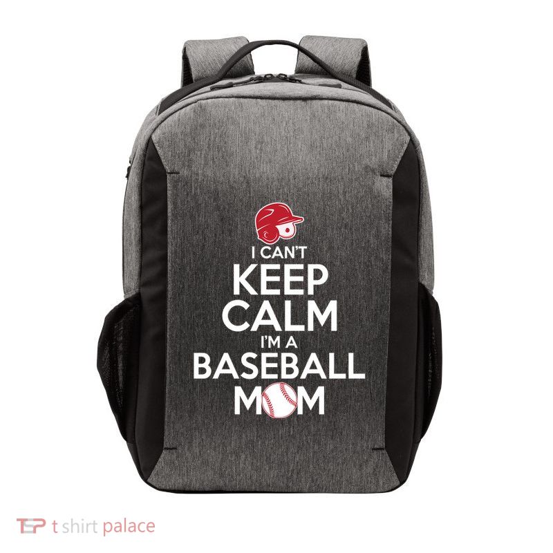 I Can't Keep Calm I'm A Baseball Mom Vector Backpack
