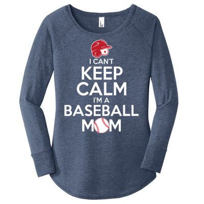 I Can't Keep Calm I'm A Baseball Mom Women's Perfect Tri Tunic Long Sleeve Shirt