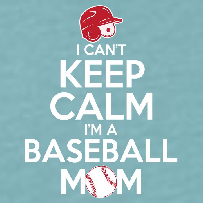 I Can't Keep Calm I'm A Baseball Mom Sueded Cloud Jersey T-Shirt
