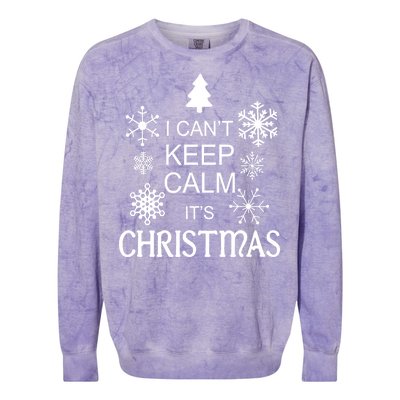 I Can't Keep Calm It's Christmas Colorblast Crewneck Sweatshirt