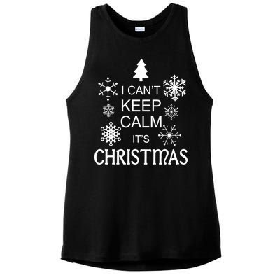 I Can't Keep Calm It's Christmas Ladies PosiCharge Tri-Blend Wicking Tank