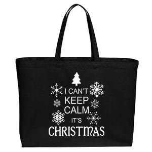 I Can't Keep Calm It's Christmas Cotton Canvas Jumbo Tote