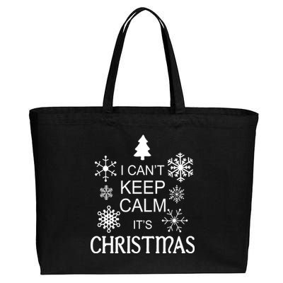 I Can't Keep Calm It's Christmas Cotton Canvas Jumbo Tote