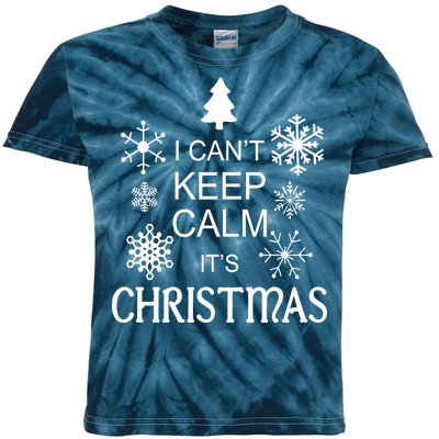 I Can't Keep Calm It's Christmas Kids Tie-Dye T-Shirt