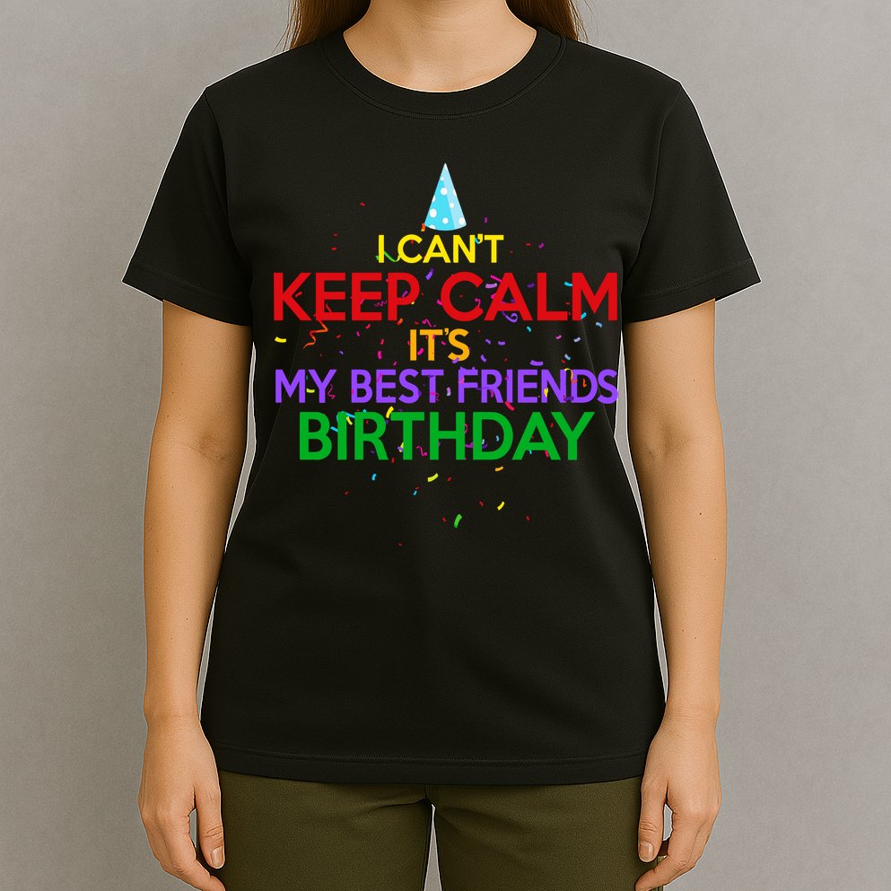 I Can't Keep Calm It's My Best Friends Birthday T-Shirt