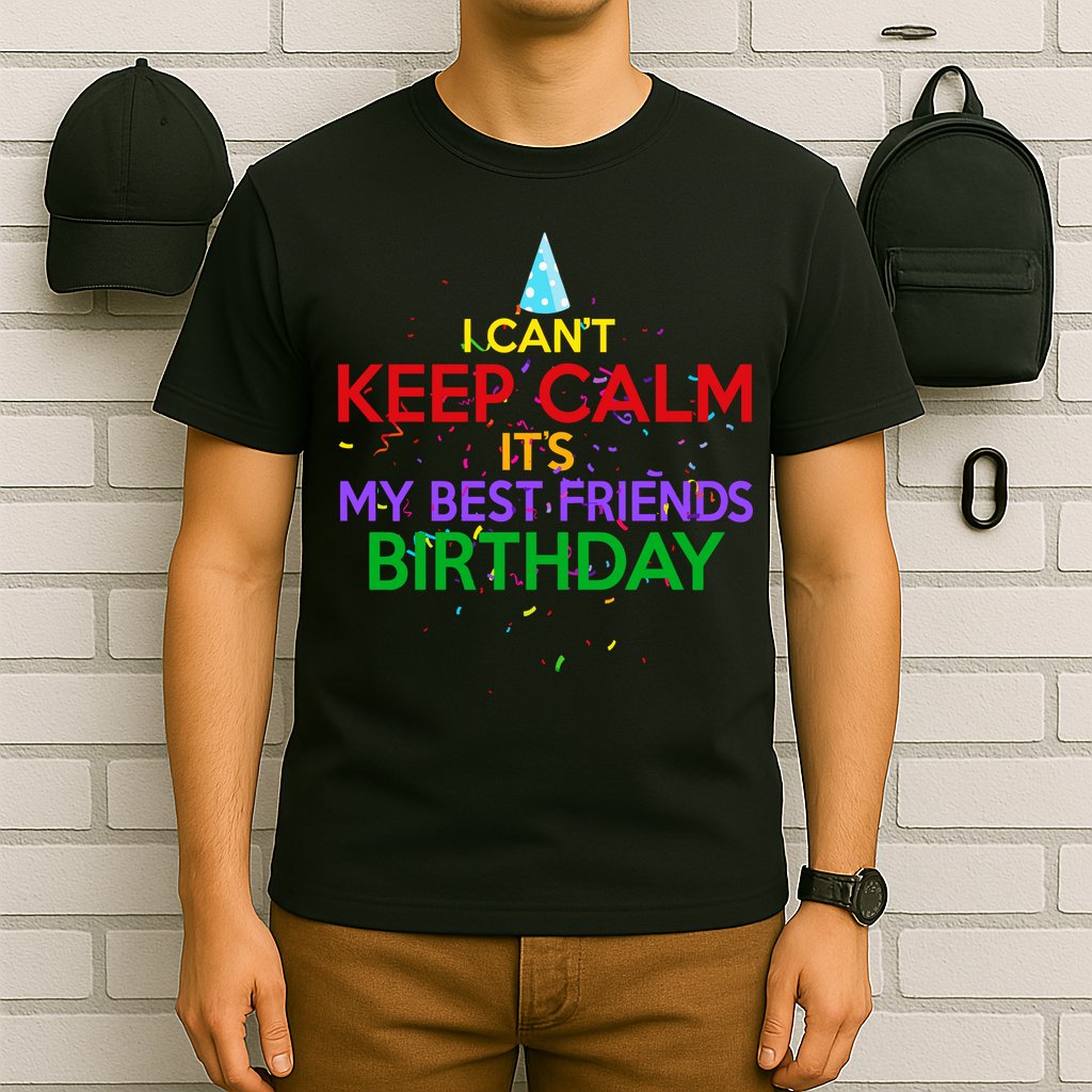 I Can't Keep Calm It's My Best Friends Birthday T-Shirt