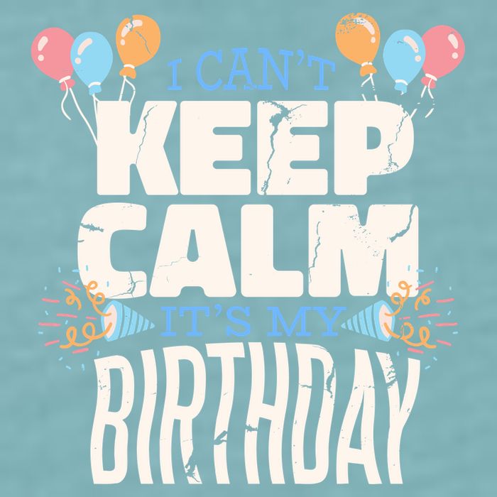I Can't Keep Calm It's My Birthday Sueded Cloud Jersey T-Shirt