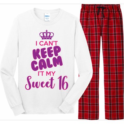 I Can't Keep Calm It's MY Sweet  16 Long Sleeve Pajama Set