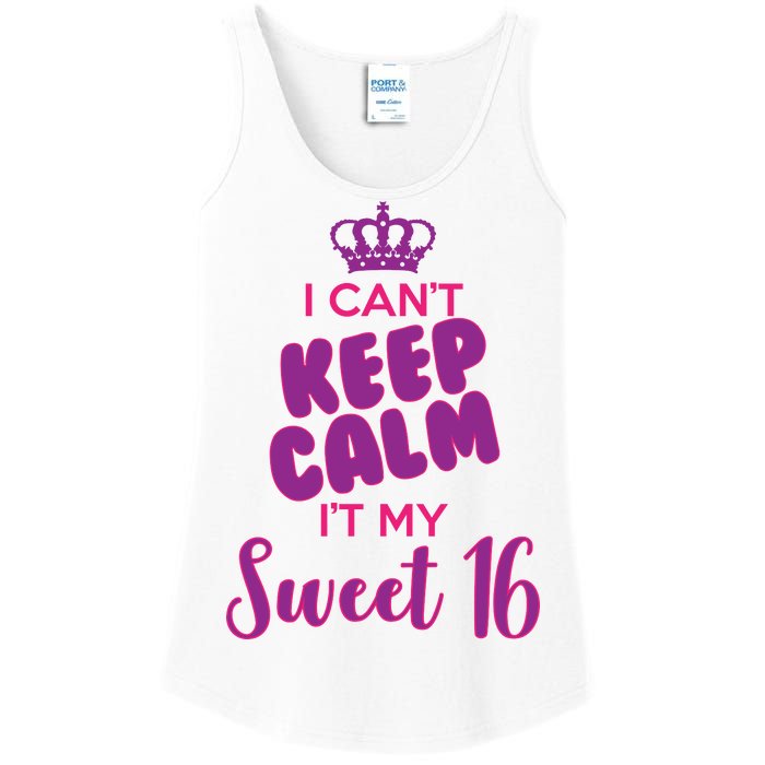 I Can't Keep Calm It's MY Sweet  16 Ladies Essential Tank