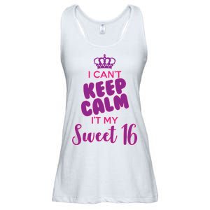 I Can't Keep Calm It's MY Sweet  16 Ladies Essential Flowy Tank