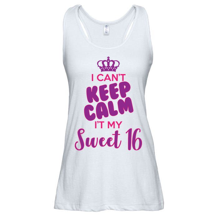 I Can't Keep Calm It's MY Sweet  16 Ladies Essential Flowy Tank