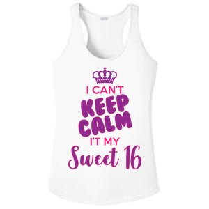 I Can't Keep Calm It's MY Sweet  16 Ladies PosiCharge Competitor Racerback Tank