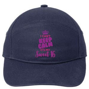 I Can't Keep Calm It's My Sweet 16 7-Panel Snapback Hat